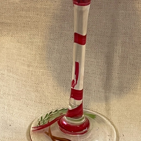 Lords a Leaping Hand Painted Wine Glass. - Picture 4 of 7